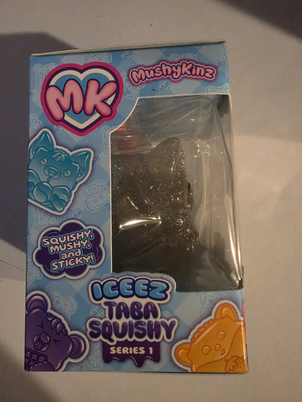 Mushykinz Iceez Taba Squishy Silver Glitter -Misty